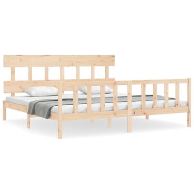 vidaXL Bed Frame without Mattress Super King Size Solid Wood Pine