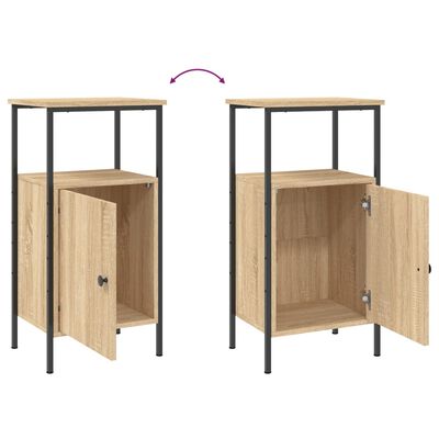 vidaXL Bedside Cabinet Sonoma Oak 41x31x80 cm Engineered Wood