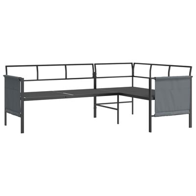 vidaXL 2 Piece Garden Lounge Set Anthracite Steel