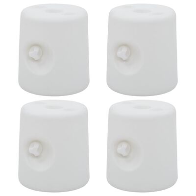 vidaXL Gazebo Weights 4 pcs PE White