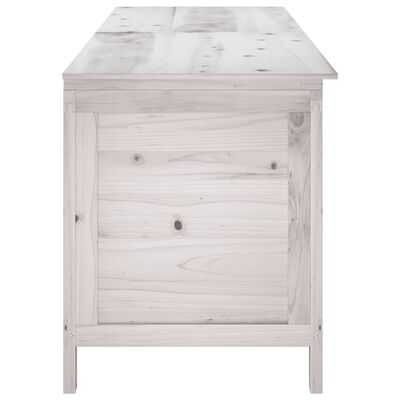 vidaXL Garden Storage Box White 198.5x50x56.5 cm Solid Wood Fir