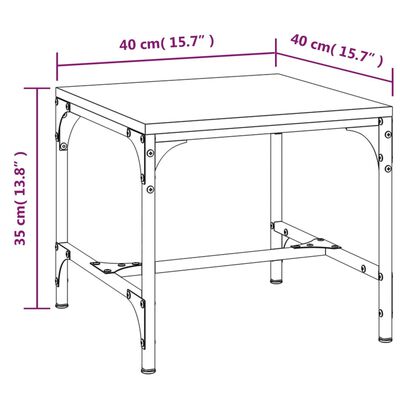 vidaXL Side Tables 2 pcs Grey Sonoma 40x40x35 cm Engineered Wood