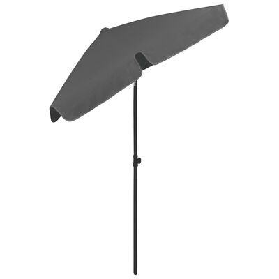 vidaXL Beach Parasol Anthracite 180x120 cm