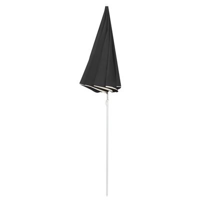 vidaXL Garden Parasol with Steel Pole Anthracite 180 cm