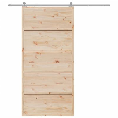 vidaXL Barn Door 100x208 cm Solid Wood Pine