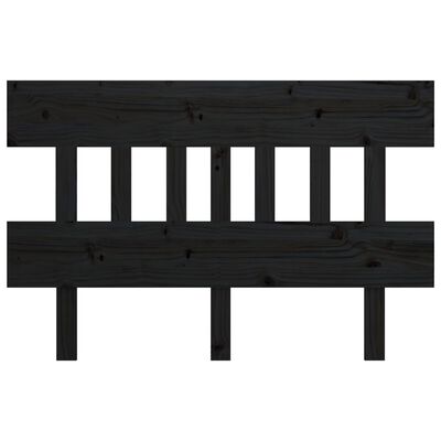 vidaXL Bed Headboard Black 183.5x3x81 cm Solid Wood Pine