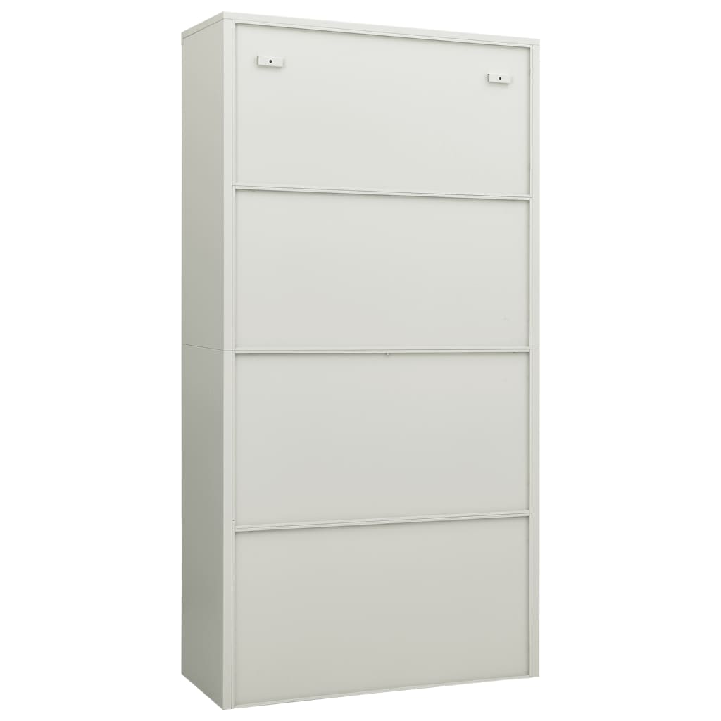 vidaXL Locker Cabinet Light Grey 90x40x180 cm Steel