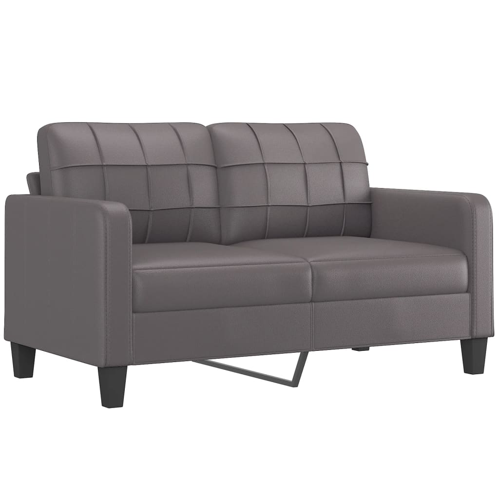 vidaXL 2-Seater Sofa Grey 140 cm Faux Leather