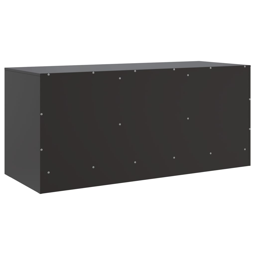 vidaXL TV Cabinet Black 99x39x44 cm Steel