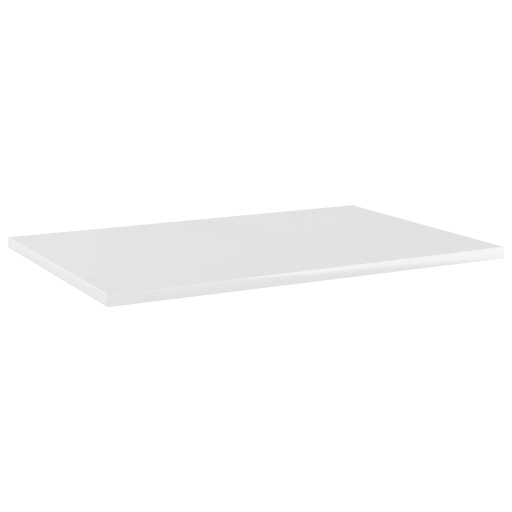 vidaXL Bookshelf Boards 4 pcs High Gloss White 60x40x1.5 cm Engineered Wood