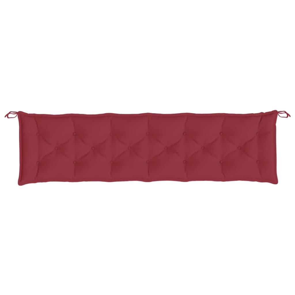 vidaXL Garden Bench Cushions 2pcs Wine Red 200x50x7cm Oxford Fabric