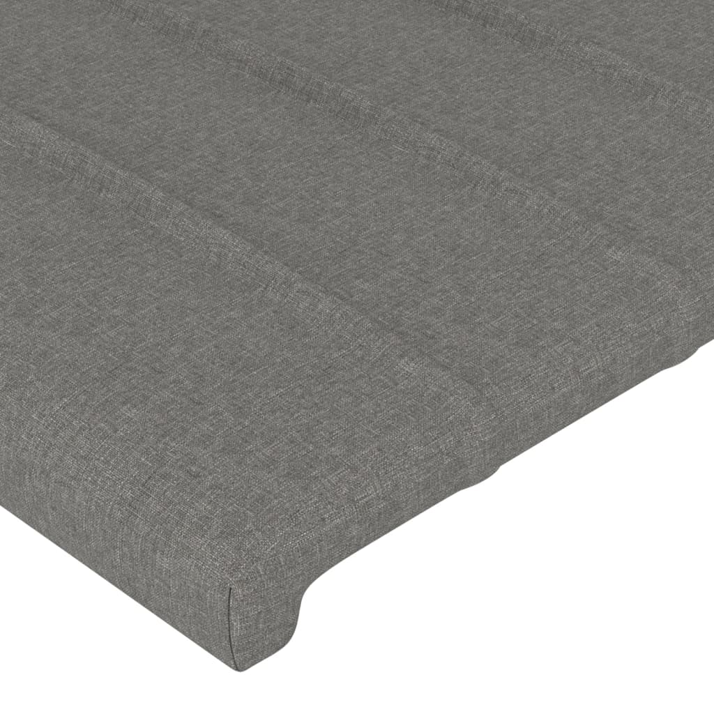 vidaXL LED Headboard Dark Grey 200 cm Fabric