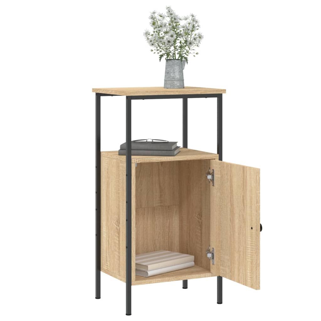 vidaXL Bedside Cabinet Sonoma Oak 41x31x80 cm Engineered Wood