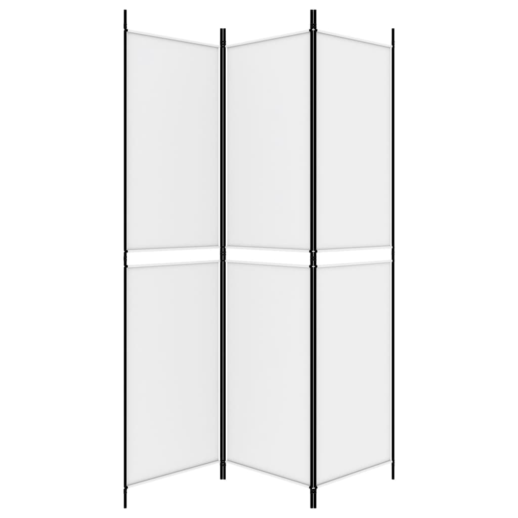 vidaXL 3-Panel Room Divider White 150x200 cm Fabric