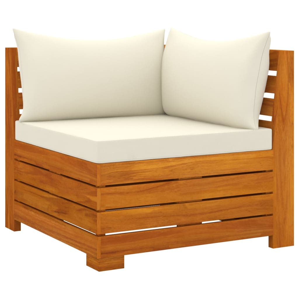 vidaXL 5 Piece Garden Lounge Set with Cushions Solid Wood Acacia