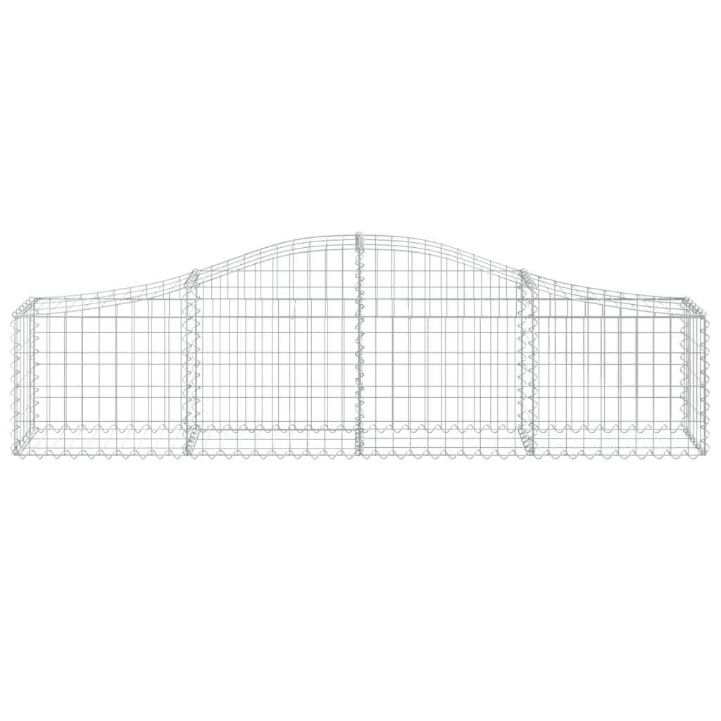 vidaXL Arched Gabion Baskets 13 pcs 200x30x40/60 cm Galvanised Iron