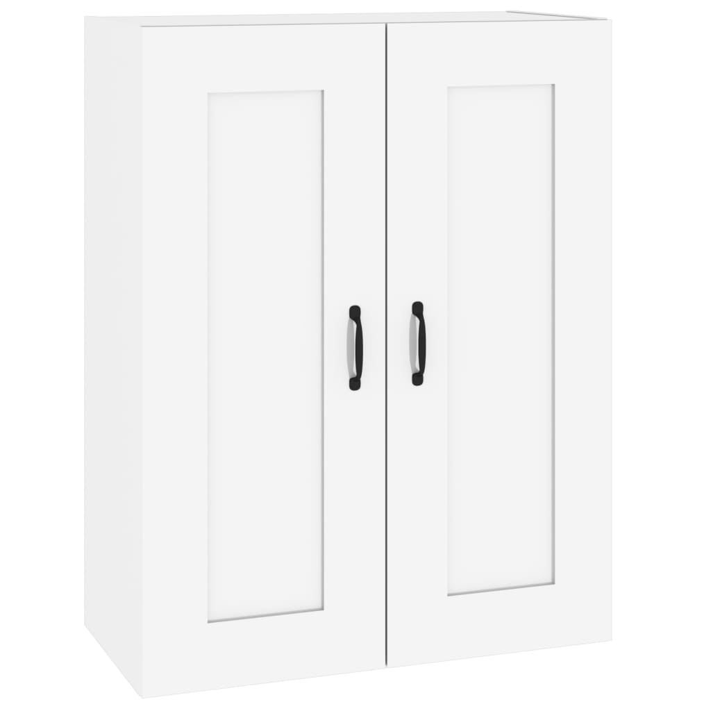 vidaXL Hanging Wall Cabinet High Gloss White 69.5x32.5x90 cm