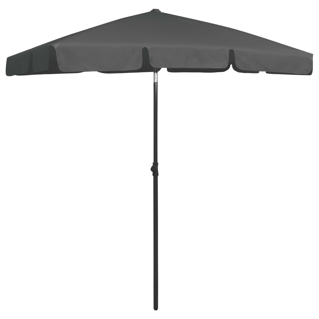 vidaXL Beach Parasol Anthracite 180x120 cm