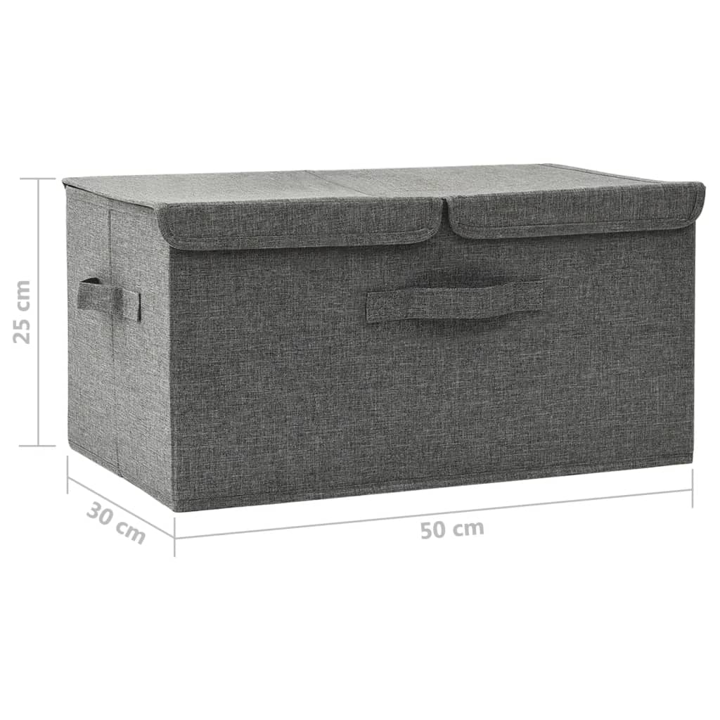 vidaXL Storage Box Fabric 50x30x25 cm Anthracite