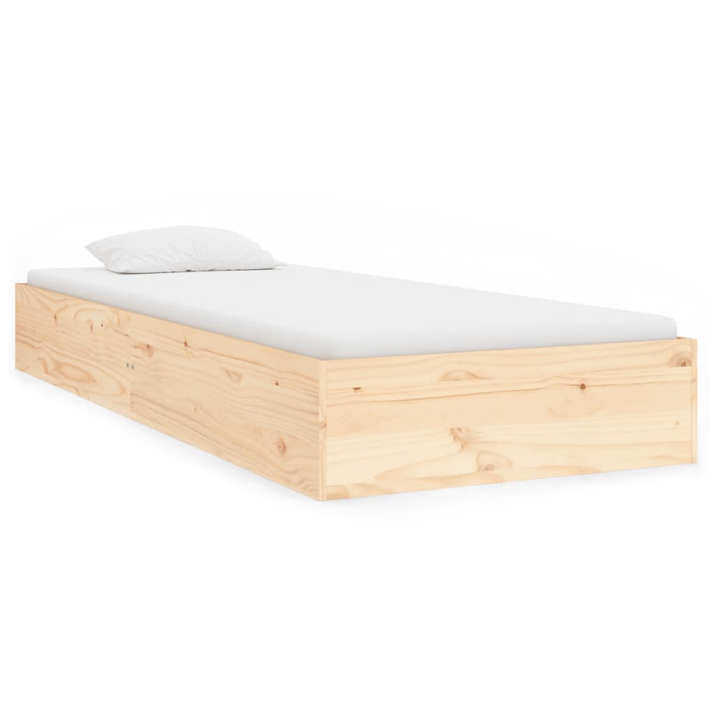 vidaXL Bed Frame without Mattress Solid Wood 90x190 cm Single