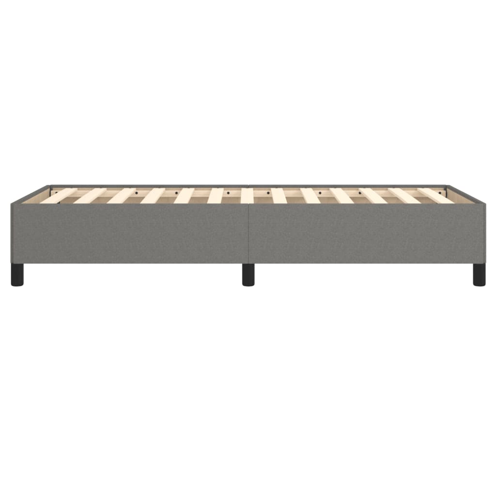 vidaXL Bed Frame without Mattress Dark Grey King Single Fabric