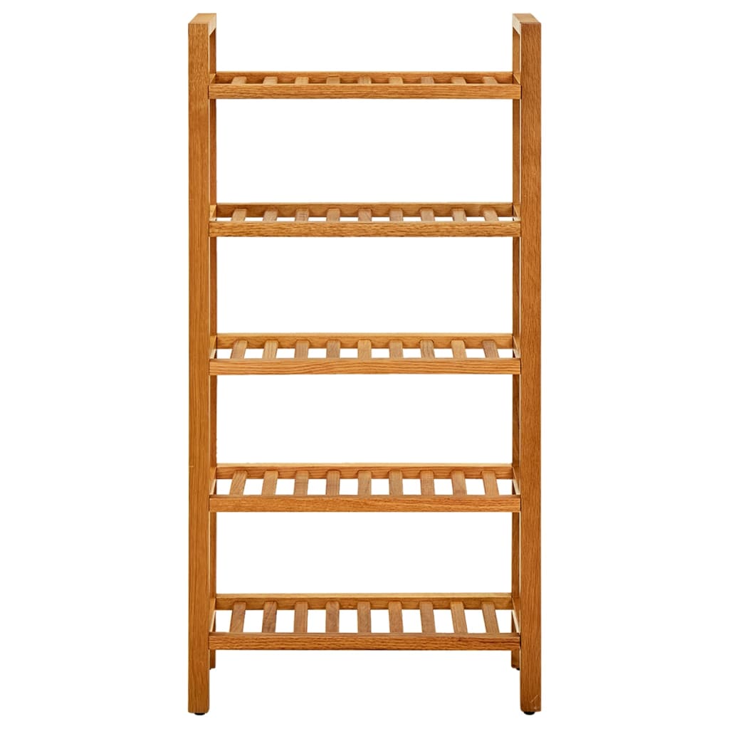 vidaXL Shoe Rack with 5 Shelves 50x27x100 cm Solid Oak Wood