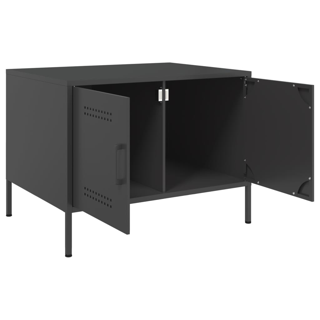 vidaXL Coffee Table Black 68x50x50.5 cm Steel