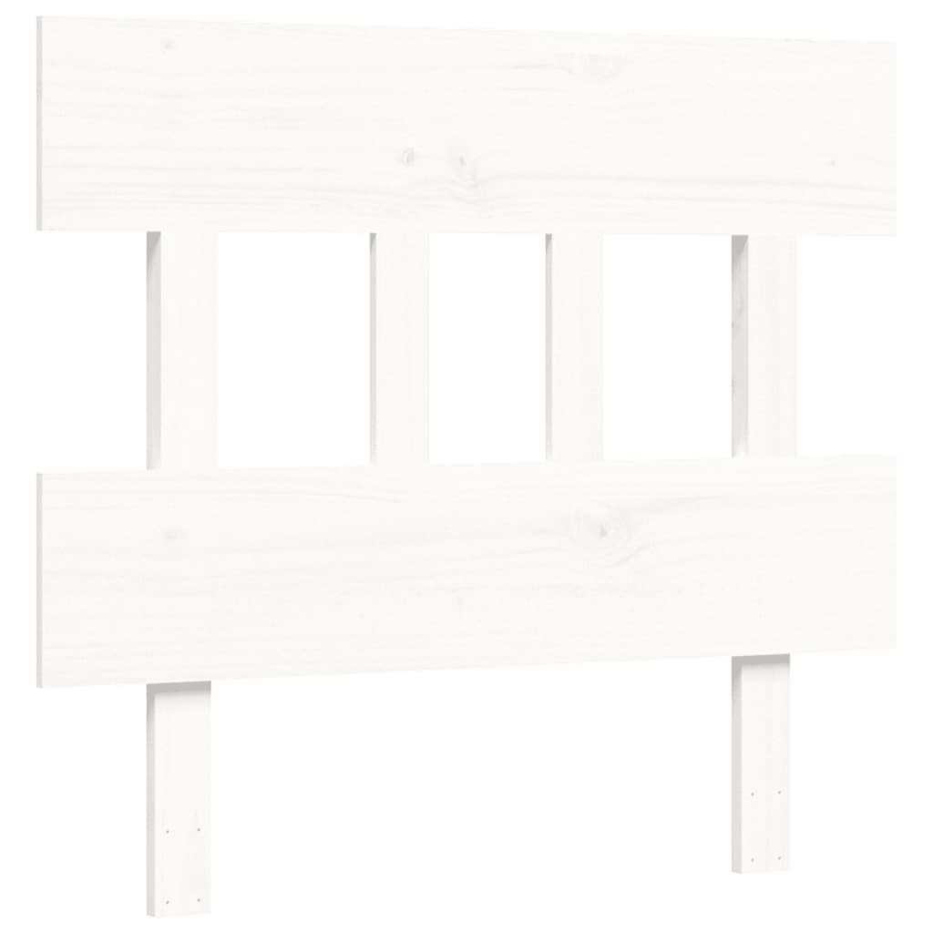 vidaXL Bed Frame without Mattress White Single Solid Wood Pine