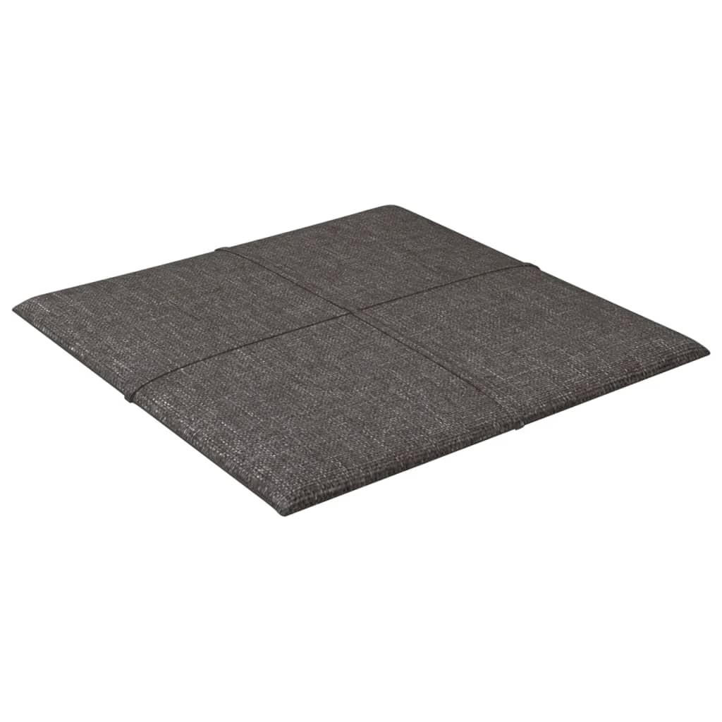 vidaXL Wall Panels 12 pcs Dark Grey 30x30 cm Fabric 1.08 m²