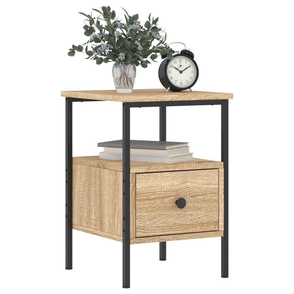 vidaXL Bedside Cabinets 2 pcs Sonoma Oak 34x36x50 cm Engineered Wood