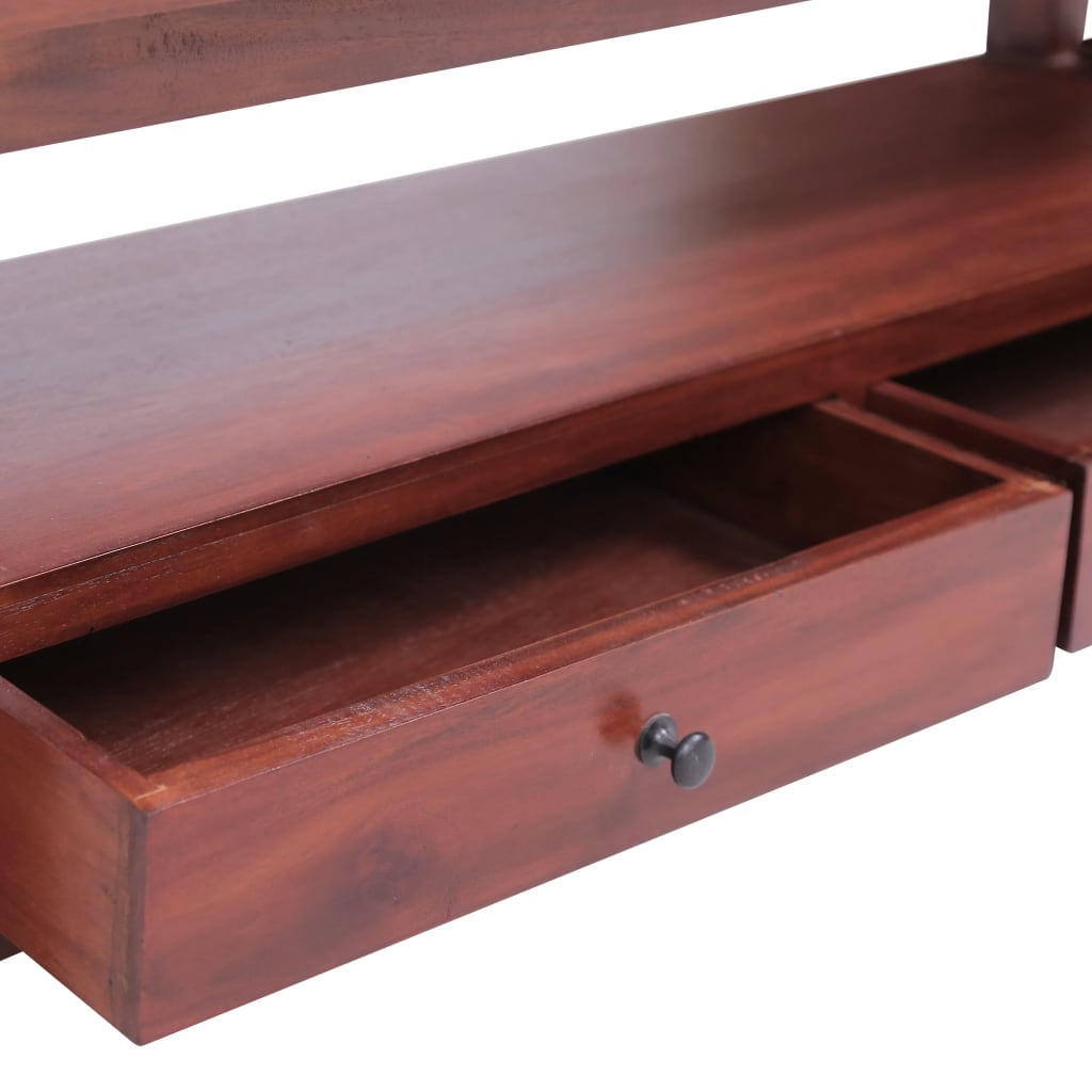 vidaXL TV Cabinet Brown 115x30x40 cm Solid Mahogany Wood