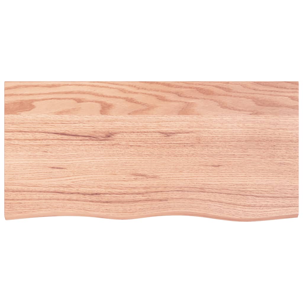 vidaXL Bathroom Countertop Light Brown 100x50x2 cm Treated Solid Wood