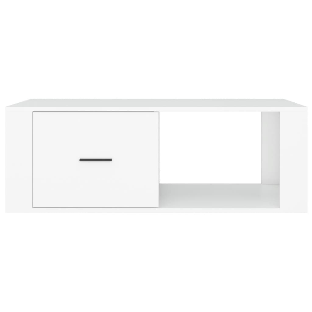 vidaXL Coffee Table White 100x50.5x35 cm Engineered Wood