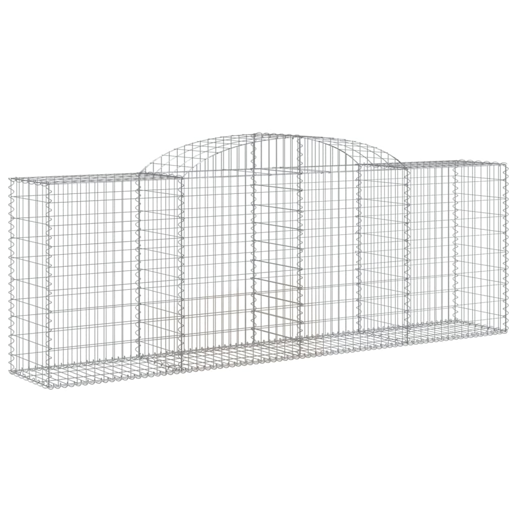 vidaXL Arched Gabion Baskets 3 pcs 300x50x100/120 cm Galvanised Iron