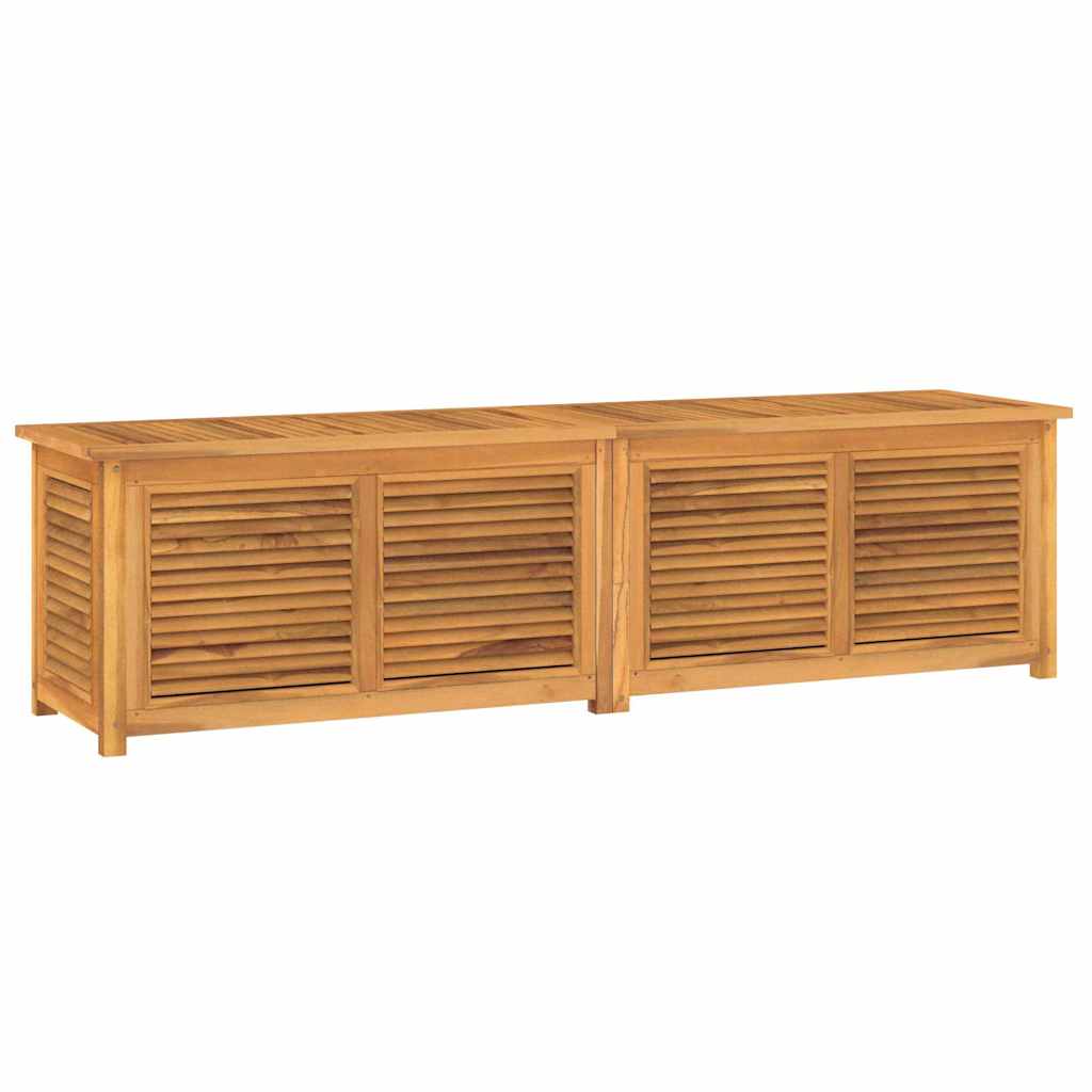 vidaXL Garden Storage Box with Bag 200x50x53 cm Solid Wood Teak