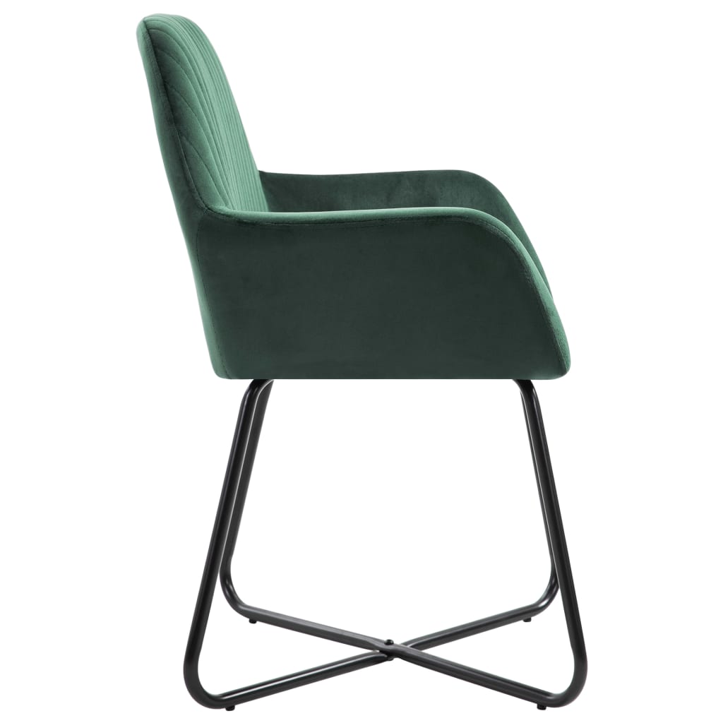 vidaXL Dining Chairs 6 pcs Green Velvet