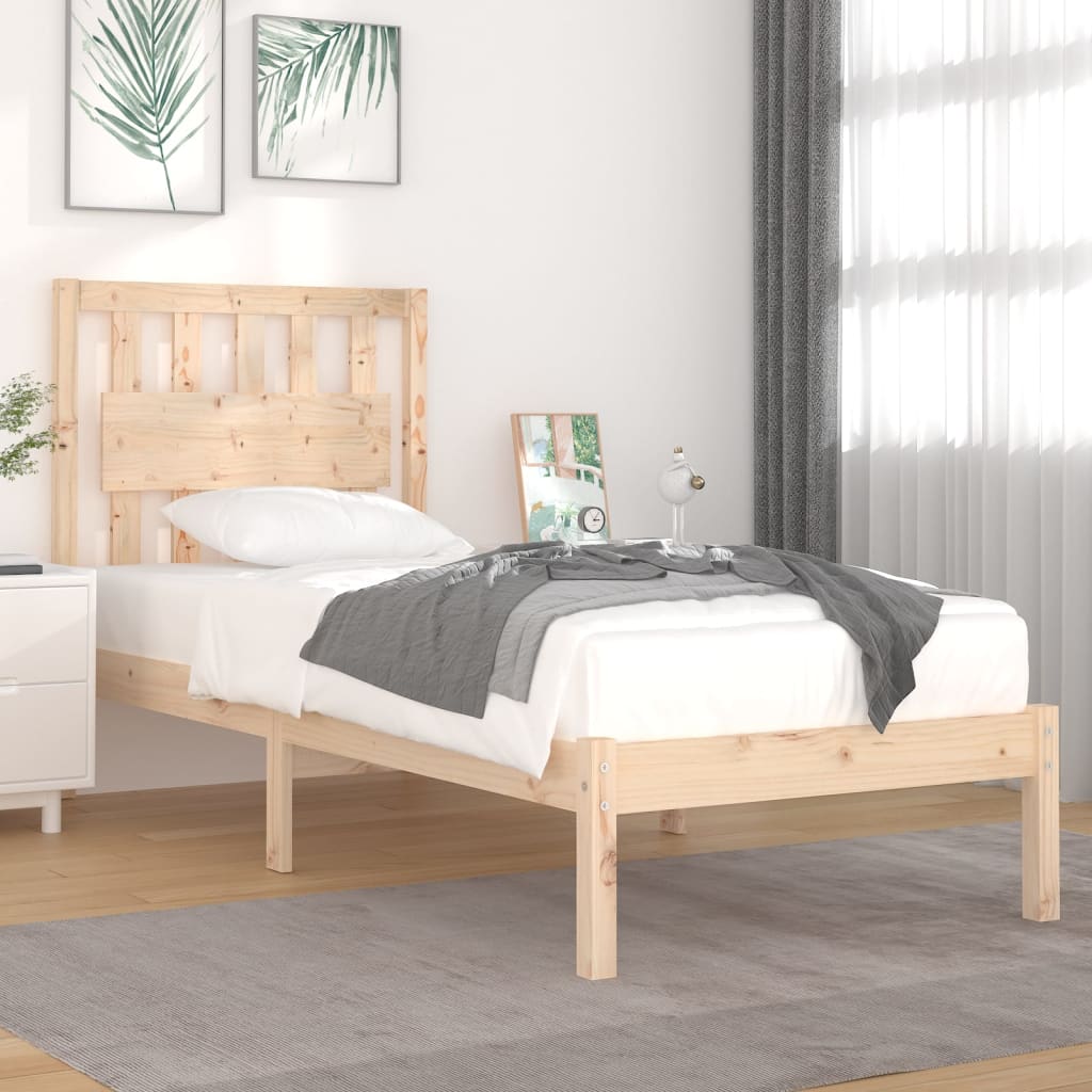 vidaXL Bed Frame without Mattress Solid Wood Single