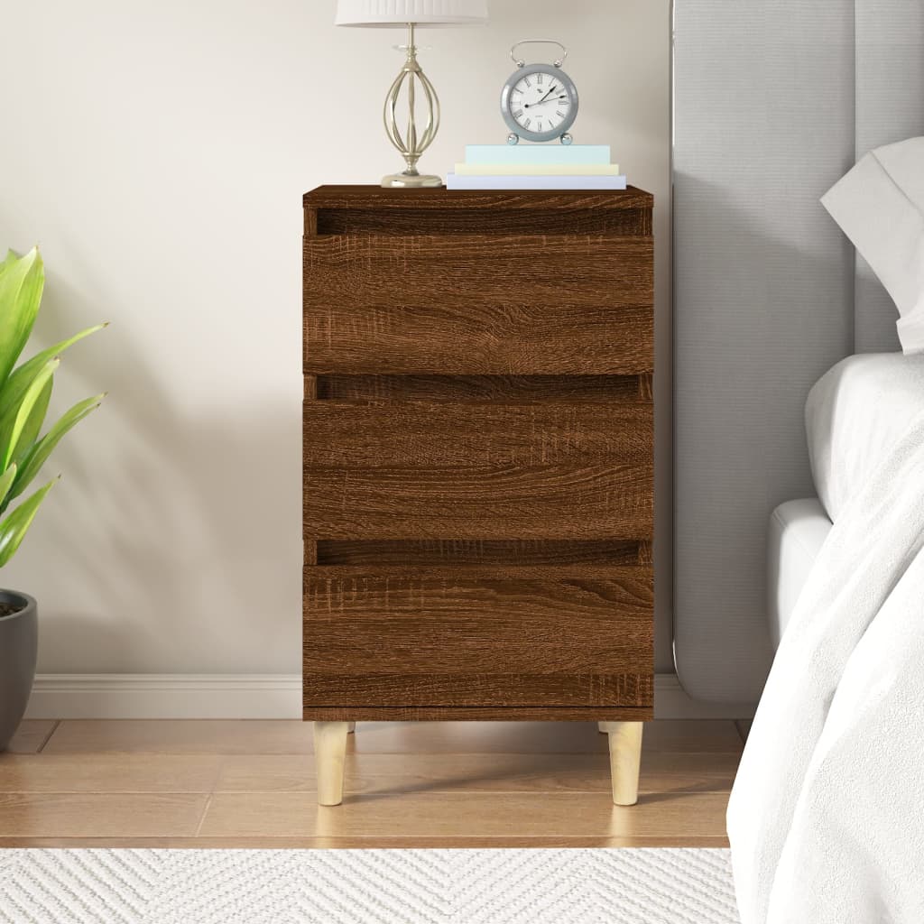 vidaXL Bedside Cabinet Brown Oak 40x35x70 cm Engineered Wood