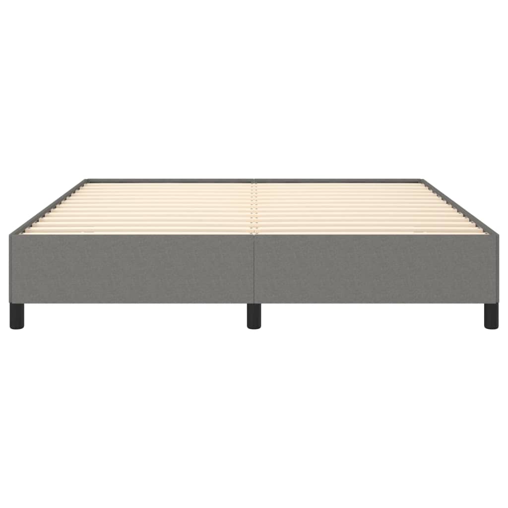 vidaXL Bed Frame Dark Grey 153x203 cm Queen Size Fabric