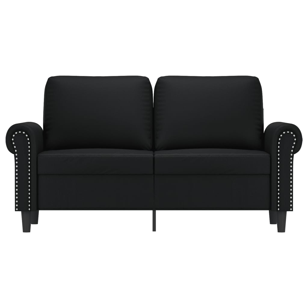 vidaXL 2-Seater Sofa Black 120 cm Faux Leather