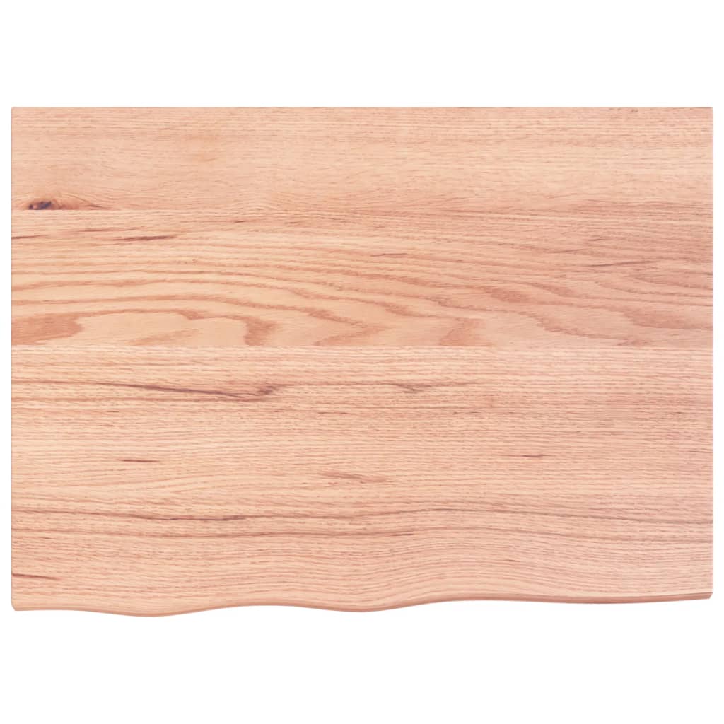 vidaXL Bathroom Countertop Light Brown 80x60x(2-4) cm Treated Solid Wood
