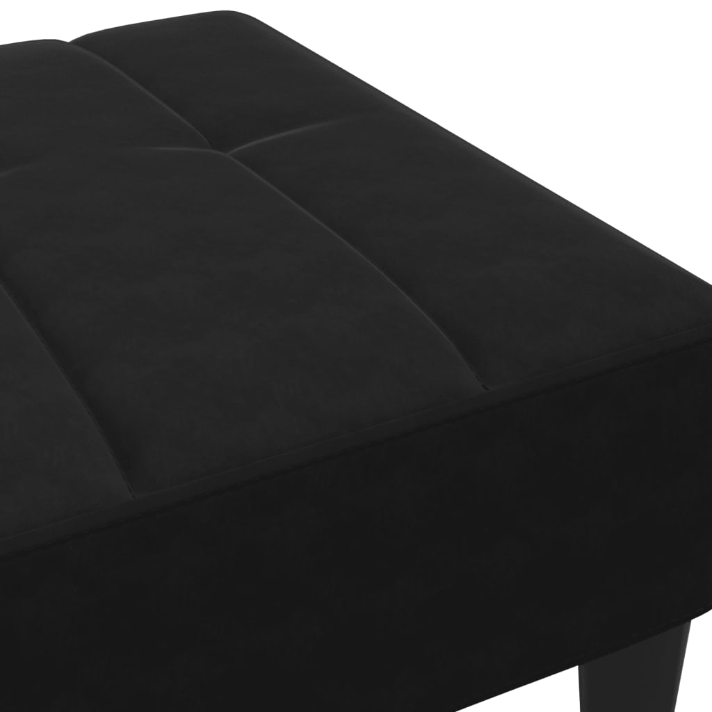 vidaXL Footstool Black 77x55x31 cm Velvet