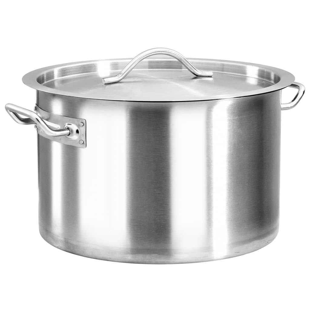 vidaXL Stock Pot 24 L 36x24 cm Stainless Steel