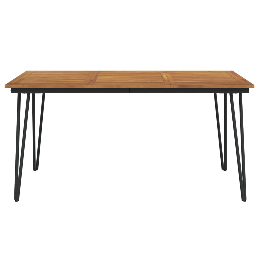 vidaXL Garden Table with Hairpin Legs 160x80x75 cm Solid Wood Acacia