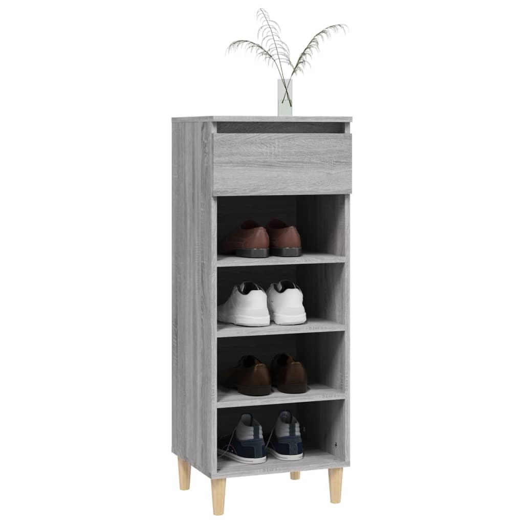 vidaXL Shoe Cabinet Grey Sonoma 40x36x105 cm Engineered Wood