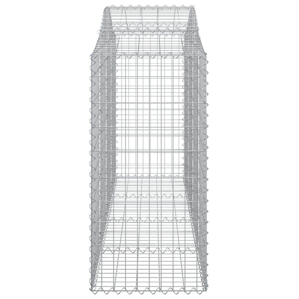 vidaXL Arched Gabion Baskets 14 pcs 200x50x120/140 cm Galvanised Iron