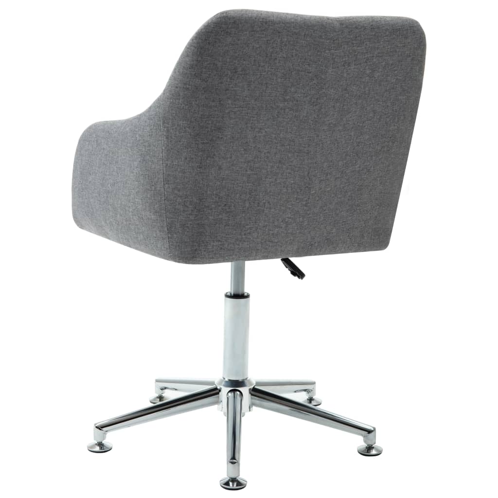 vidaXL Swivel Dining Chairs 2 pcs Light Grey Fabric