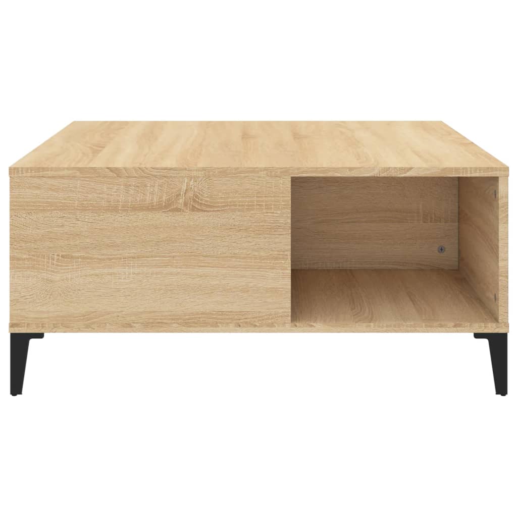 vidaXL Coffee Table Sonoma Oak 80x80x36.5 cm Engineered Wood