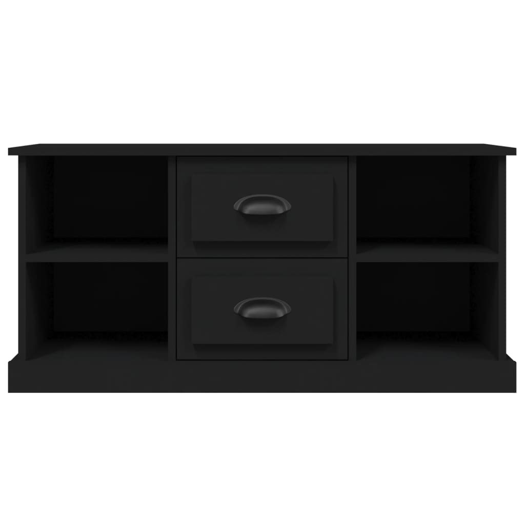 vidaXL TV Cabinet Black 99.5x35.5x48 cm Engineered Wood