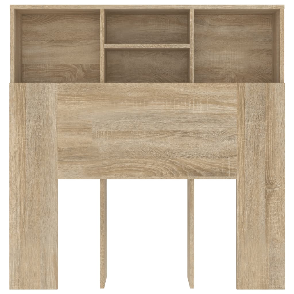 vidaXL Headboard Cabinet Sonoma Oak 100x19x103.5 cm